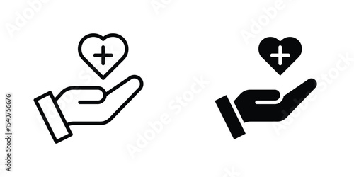 Health insurance icon concept. vector set. Eps10