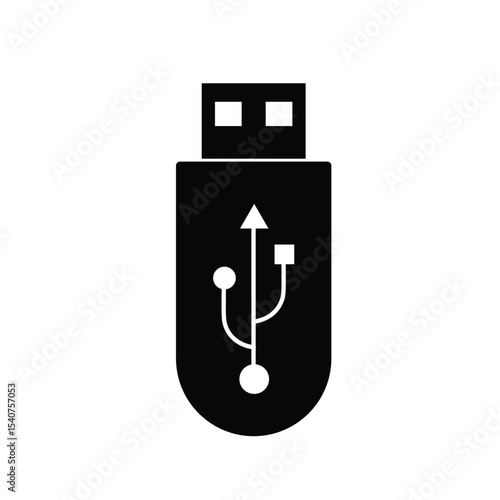 USB icon, flash drive icon symbol vector.