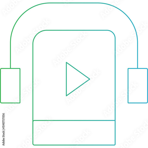 Book audio icon single icon vector illustration