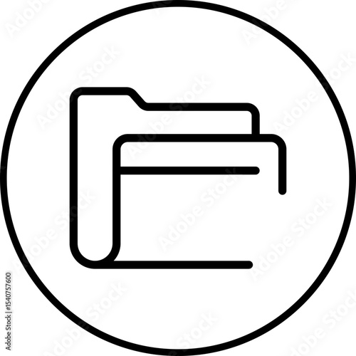 Folder icon 2 single icon vector illustration