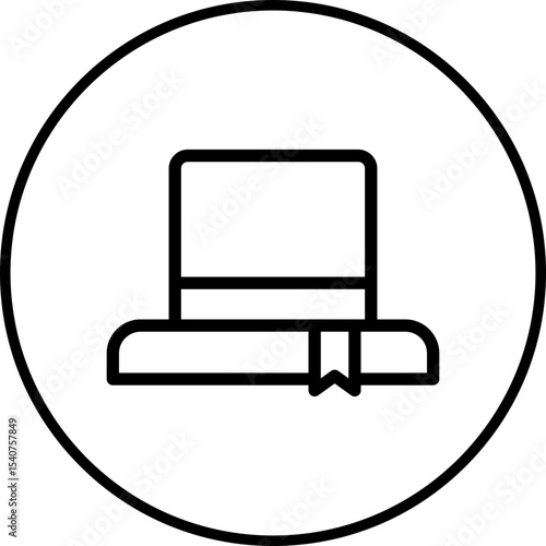 Magician cap icon single icon vector illustration