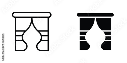 Curtains icon concept. vector set. Eps10