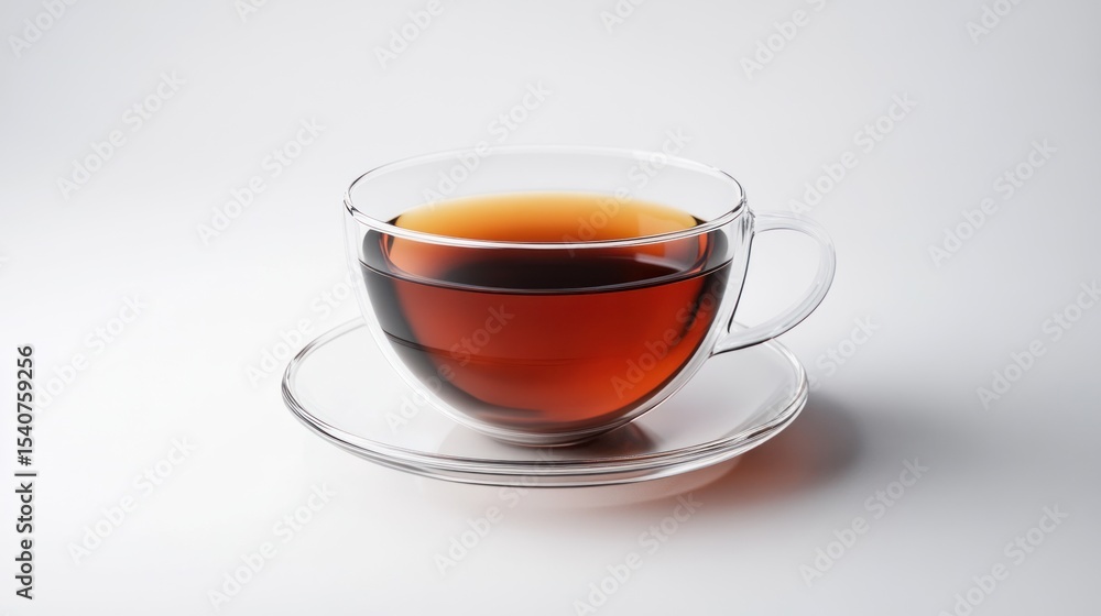 Clear teacup on saucer (1) Clear teacup on saucer (1)