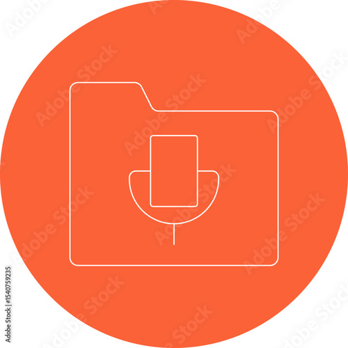 Folder icon single icon vector illustration