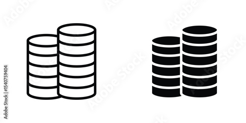 Coins stack icon concept. vector set. Eps10
