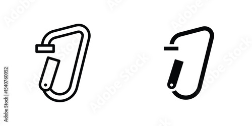 Carabiner icon concept. vector set. Eps10
