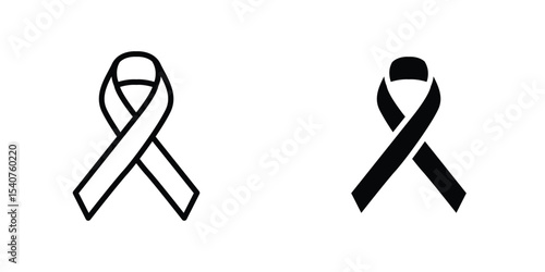 Cancer ribbon icon concept. vector set. Eps10