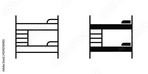 Bunk bed icon concept. vector set. Eps10