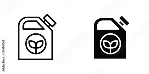 Biofuel canister icon concept. vector set. Eps10