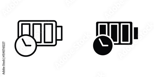 Battery life icon concept. vector set. Eps10