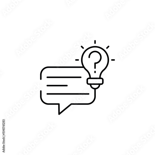 Suggestion Chat icon design with white background stock illustration
