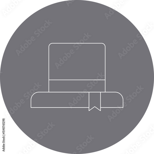 Magician cap icon single icon vector illustration
