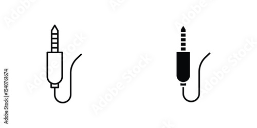 Audio jack icon concept. vector set. Eps10