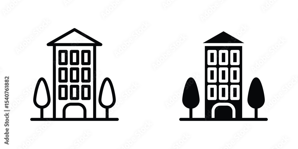 Naklejka premium Apartment icon concept. vector set. Eps10