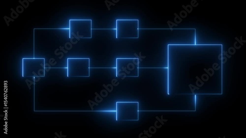 Ai tools or neon box. Multi function for Agentic AI technology motion background. Multi agent AI systems, Automate daily Tasks Smart AI solutions improve efficiency, Automate repetitive work