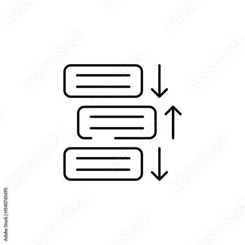 Prioritize icon design with white background stock illustration