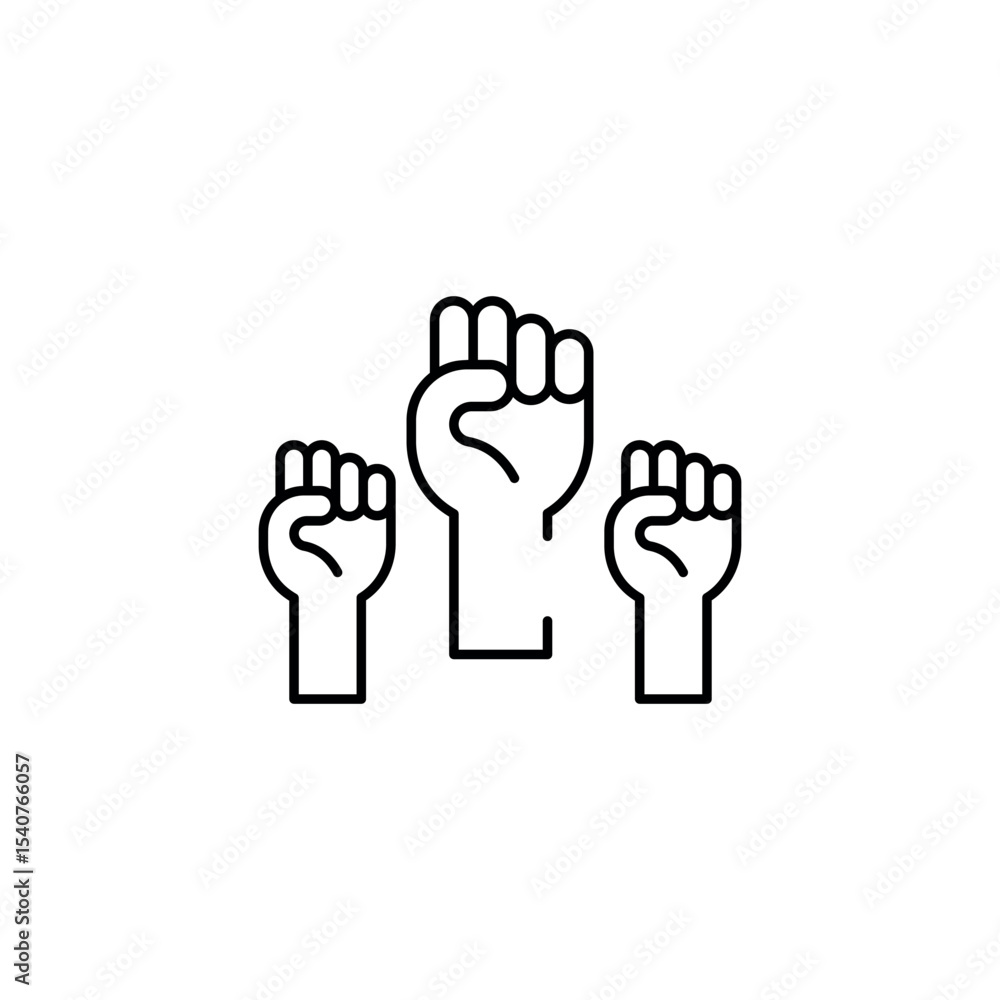 Fototapeta premium Civil Right icon design with white background stock illustration