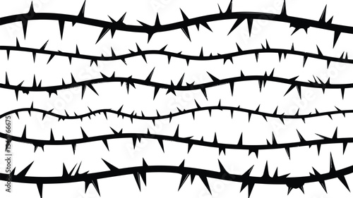 Black thorn vector illustration for graphic design and tattoo art in high resolution format download now
