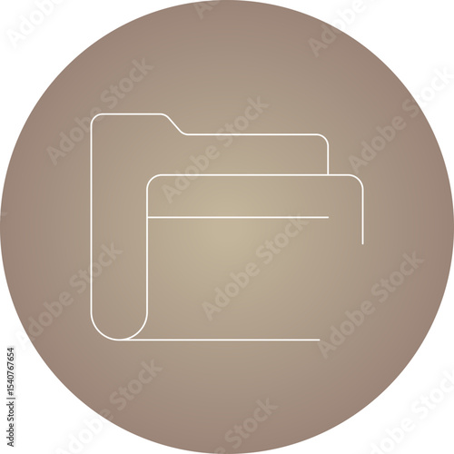 Folder icon 2 single icon vector illustration