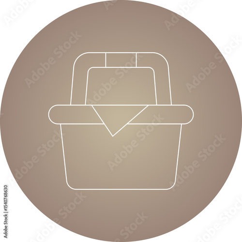 Basket single icon vector illustration
