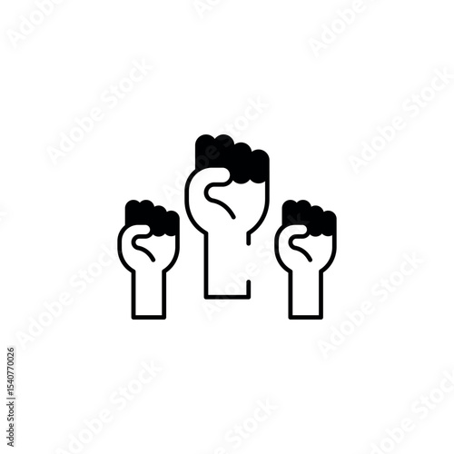 Civil Right icon design with white background stock illustration