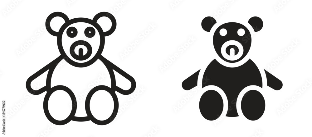 Obraz premium Teddy bear icon