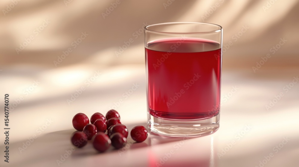Cranberry juice in glass Cranberry juice in glass