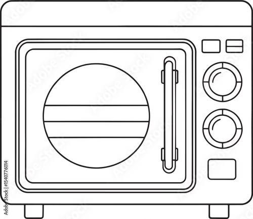 Simple line drawing of a modern autoclave sterilizer