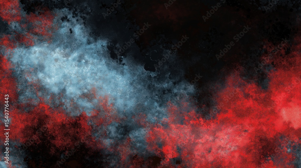 Textured abstract background featuring vibrant red, blue, and black granular patterns Textured abstract background featuring vibrant red, blue, and black granular patterns