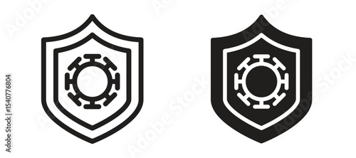 Shield virus icon