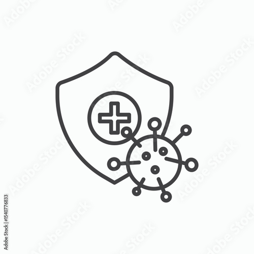 Shield virus icon