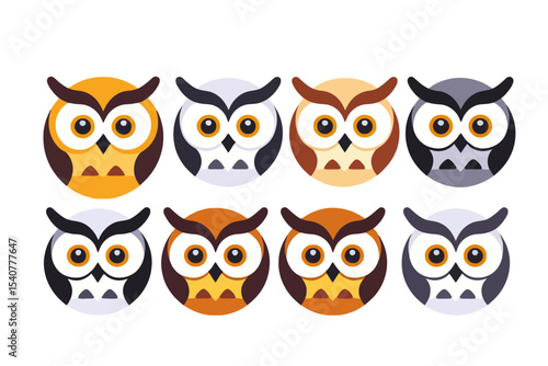 Wallpaper Mural Cute Owl Clipart Collection-Colorful Owl Vector Graphics-Adorable Owl Illustrations for Kids-Whimsical Owl Design Elements-Owl Themed Art Projects-Animal Clip Art Torontodigital.ca