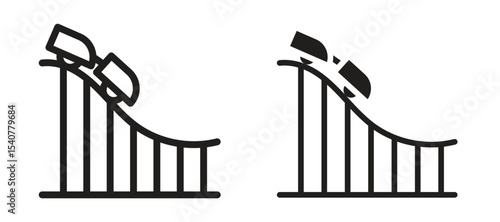 Roller coaster icon
