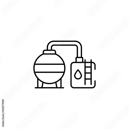 Oil Distributor icon design with white background stock illustration