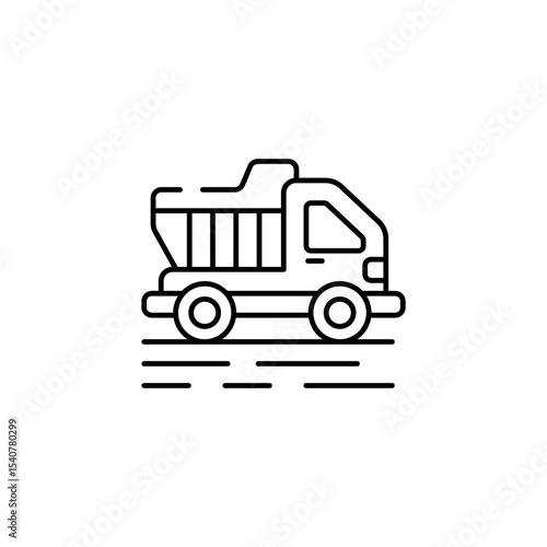 Haul Truck icon design with white background stock illustration