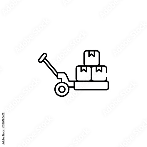 Material Handler icon design with white background stock illustration