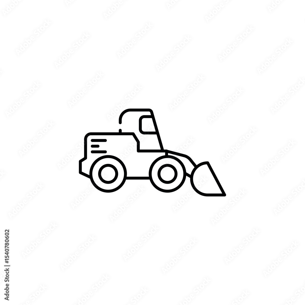 Wheel Loader icon design with white background stock illustration Wheel Loader icon design with white background stock illustration