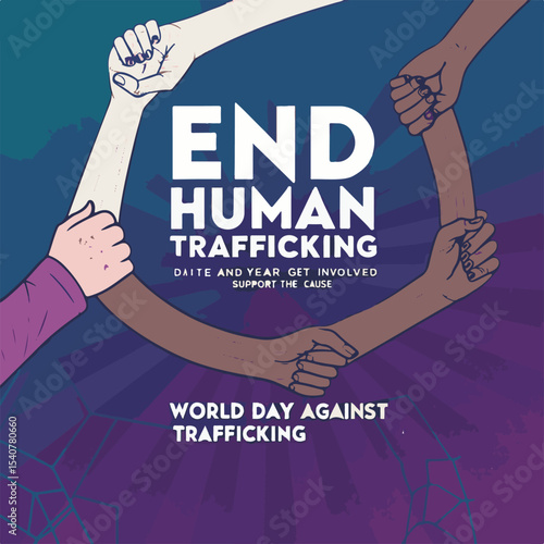 United for Freedom – World Day Against Trafficking in Persons Awareness Design