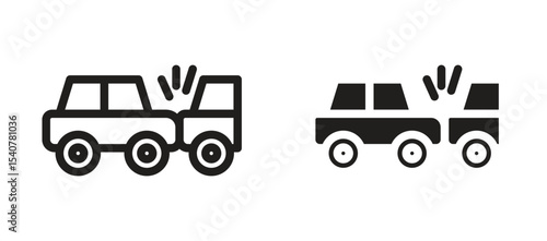 Rear end collision icon