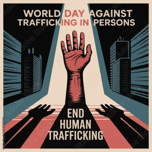 United for Freedom – World Day Against Trafficking in Persons Awareness Design