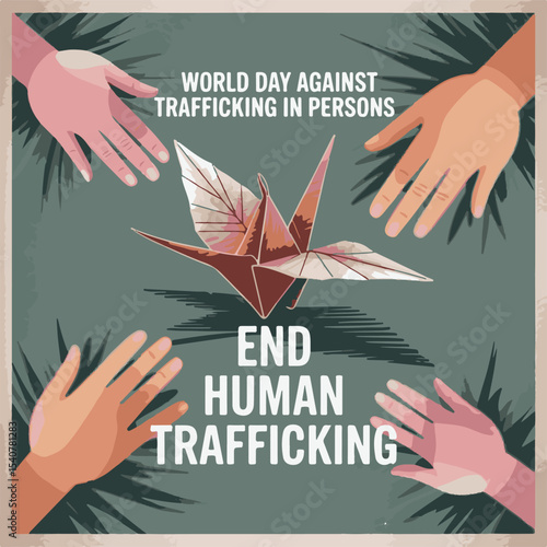 United for Freedom – World Day Against Trafficking in Persons Awareness Design