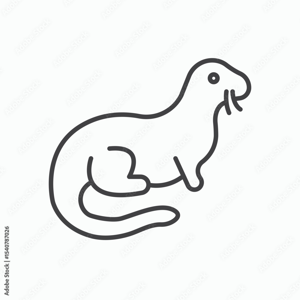 Fototapeta premium Otter icon