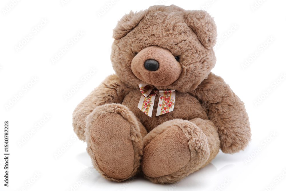 Fototapeta premium Big brown teddy bear sitting