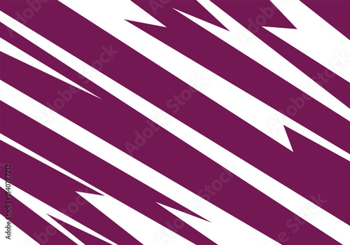 Purple Surreal digital artwork with fragmented spikes and a zigzag line structure