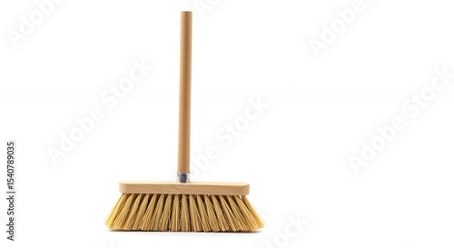 Simple natural bristle broom