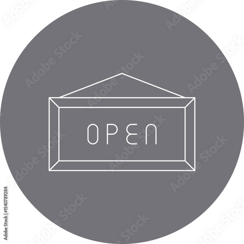 Open icon single icon vector illustration