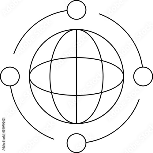 Wallpaper Mural Global single icon vector illustration Torontodigital.ca