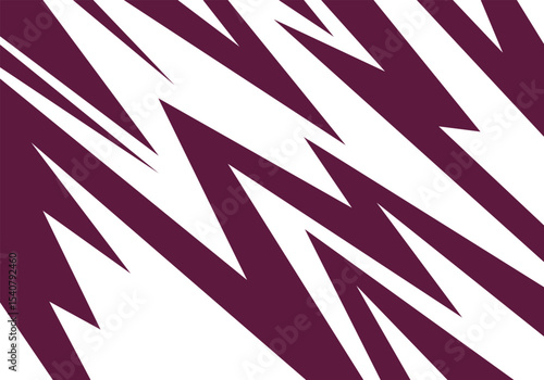 Purple Surreal digital artwork with fragmented spikes and a zigzag line structure