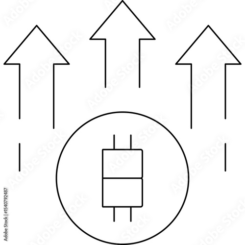 Grow coin single icon vector illustration
