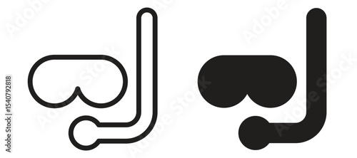 Mask snorkel icon